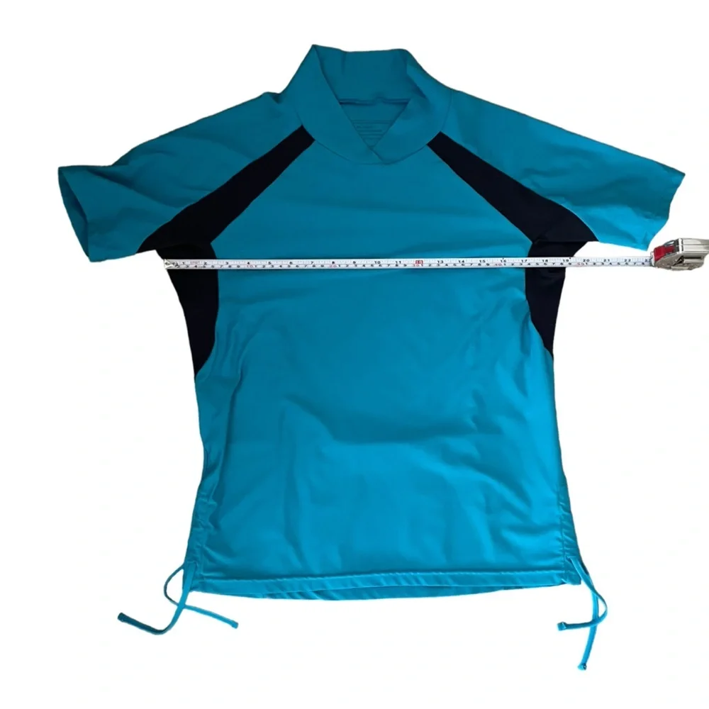 Greenbeanz | Blue Short Sleeve Rash Guard Jersey Womens size XL